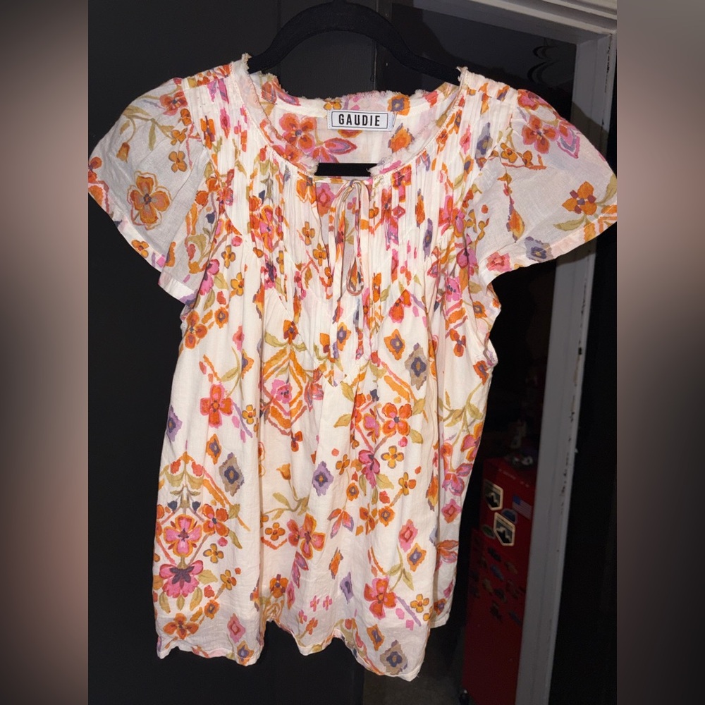 Gaudie and co floral decorative cotton blouse